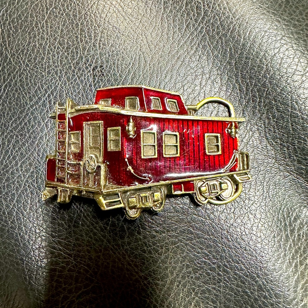 The Great American Buckle Co. Caboose Train Belt Buckle 1979 J271
